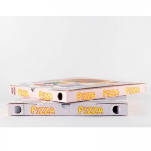 кутия за опаковане на пица, опакована в гофрирана хартия